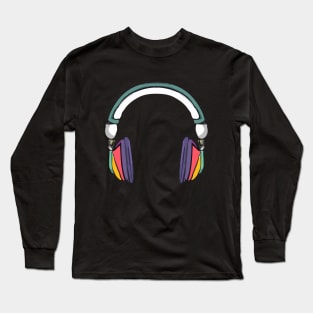 Headphones colorful Long Sleeve T-Shirt
